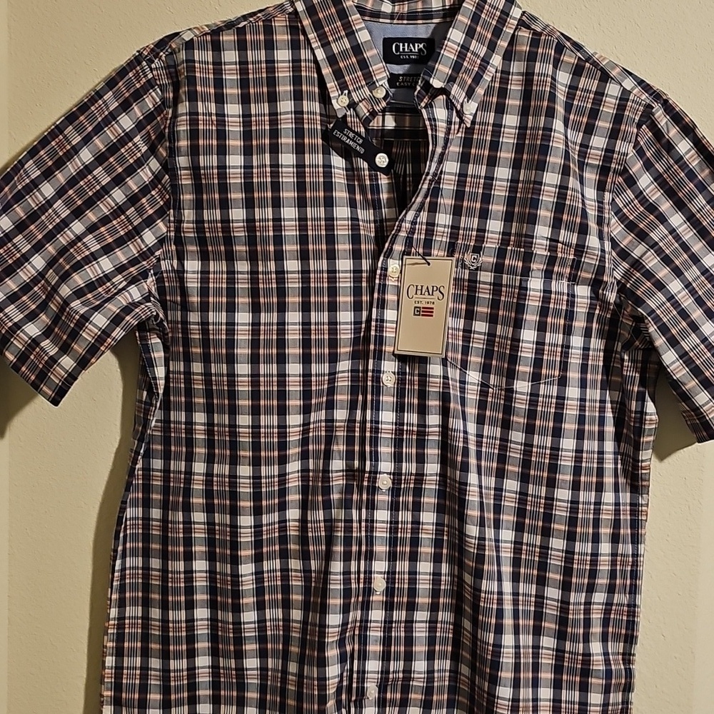 Men's Blue Plaid Shirt by Chaps